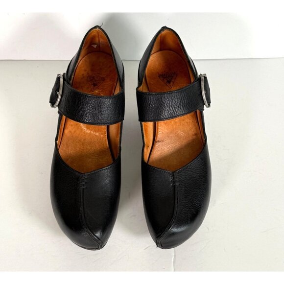 John Fluevog Leather Prepare Leader Platform Mary Jane Heels Black - Picture 2 of 12